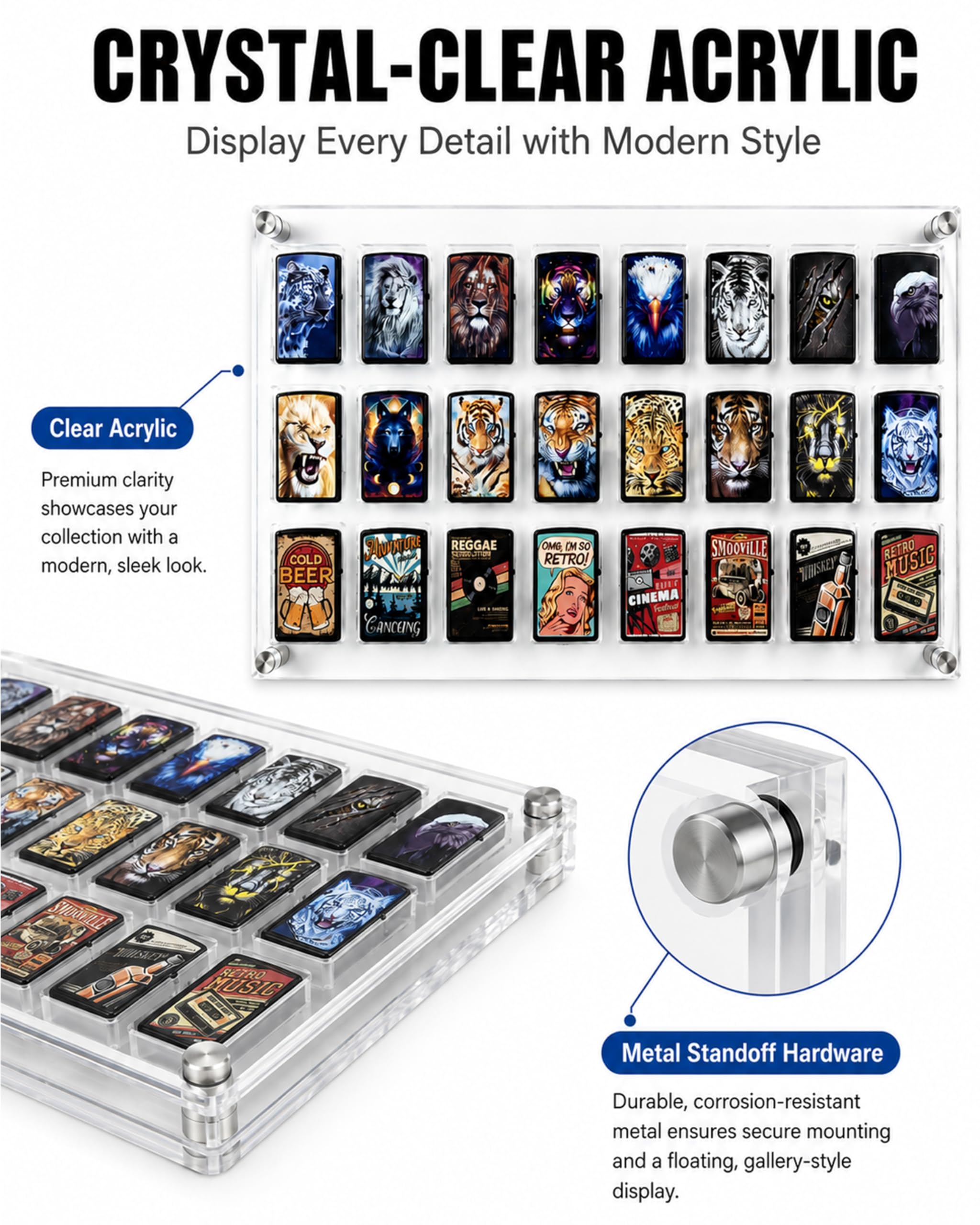 Amazon.co.jp: 25スロット アクリルライターディスプレイケース